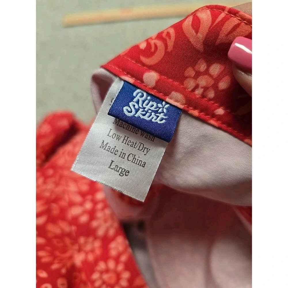 Ripskirt Dahlia Teaberry Wrap Cover Up Skirt Side‎ Pockets EUC Sz L Beach Resort